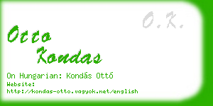otto kondas business card